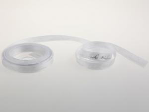 Weihnachtsband Frohe Weihnachten Weiss 15 mm ohne Draht Weihnachtsband Frohe Weihnachten Weiss 15 mm ohne Draht