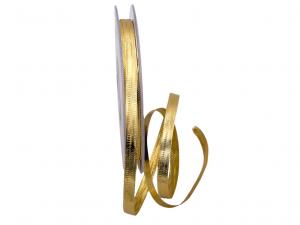 Geschenkband Dekoband Schleifenband Goldband Fine Glossy 10mm ohne Draht